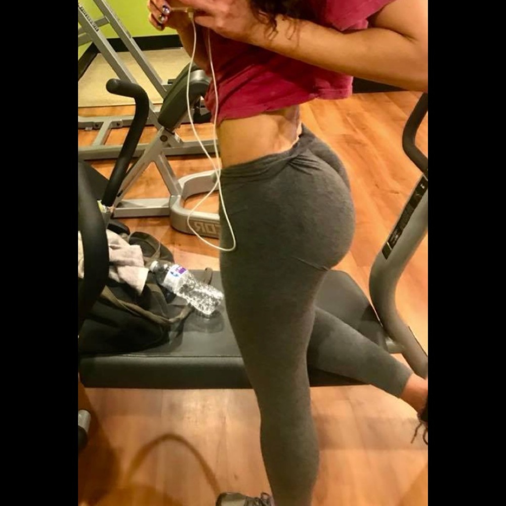 Hardtail low rise ankle leggings dark grey